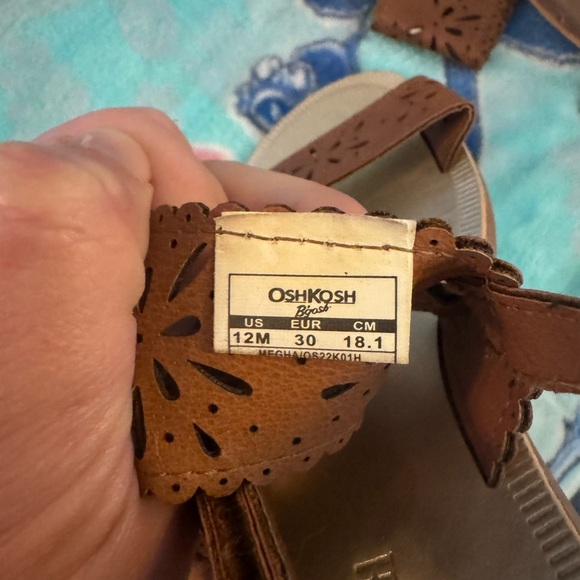 OshKosh B’gosh Girls Brown Megha Fashion Velcro Closure Sandal: 12 - Picture 8 of 12